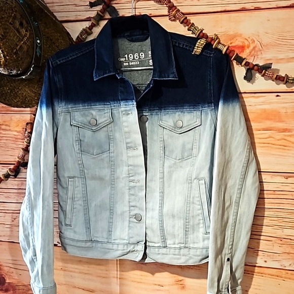 Excellent Unused "GAP 1969" DENIM OMBRE CLASSIC JEAN JACKET! SZ SMALL - Picture 7 of 7